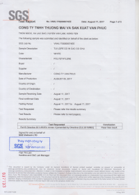 SGS TEST RESULTS LDPE BAGS WITH PRINTED SIZE